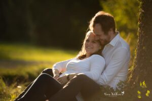 Babybauch Bauchshooting, Sonnenuntergang